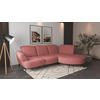 ECKSOFA in Mikrofaser Altrosa  - Schwarz/Altrosa, Modern, Textil/Metall (313/208cm) - Sit & More