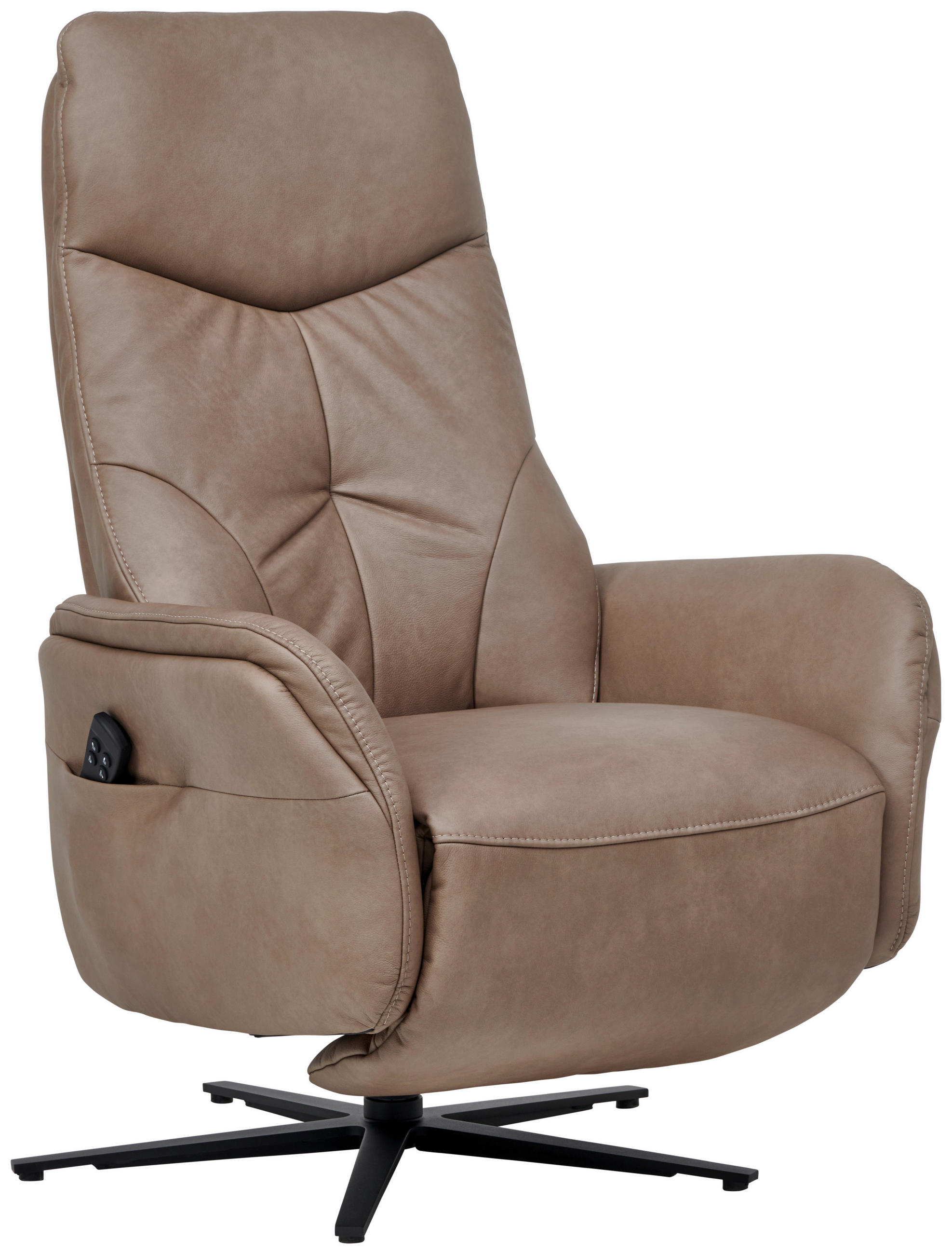 RELAXSESSEL in Textil Braun  - Anthrazit/Braun, Design, Textil/Metall (77/110/89cm) - Himolla