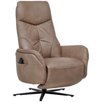 RELAXSESSEL in Textil Braun  - Anthrazit/Braun, Design, Textil/Metall (77/110/89cm) - Himolla