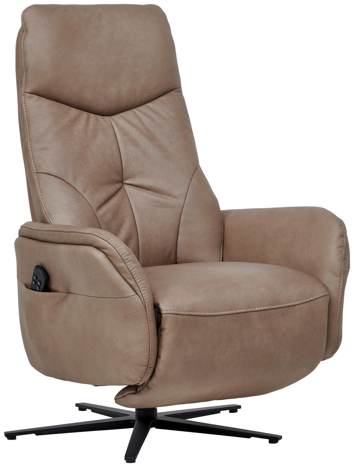 RELAXSESSEL in Textil Braun  - Anthrazit/Braun, Design, Textil/Metall (77/110/89cm) - Himolla