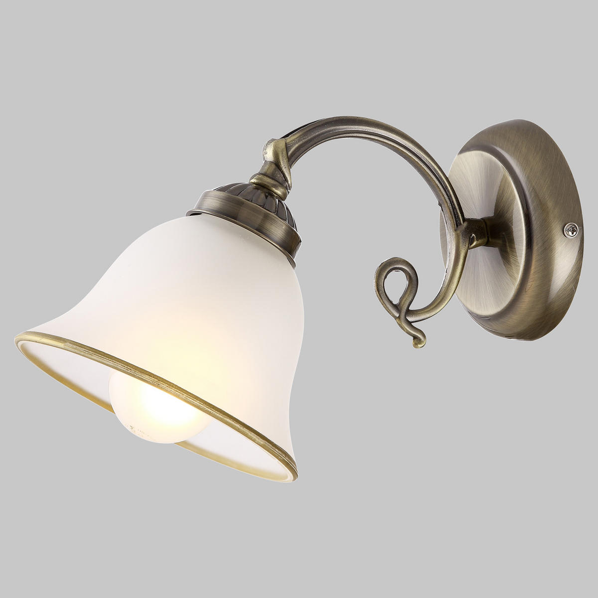 Wandleuchte Bela 16/30/18 cm   - ROMANTIK / LANDHAUS, Glas/Metall (16/30/18cm) - Globo