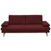 3-SITZER-SOFA in Leder Rot  - Rot/Schwarz, Design, Leder/Metall (222/86/104cm) - Dieter Knoll