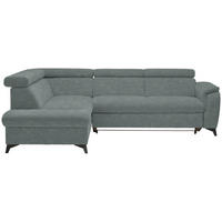 ECKSOFA in Mikrofaser Grau  - Schwarz/Grau, Design, Textil/Metall (203/260cm) - Stylife