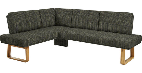 ECKBANK 174/280 cm in Grün, Eichefarben - Eichefarben/Grün, Design, Holz/Textil (174/280cm) - Dieter Knoll