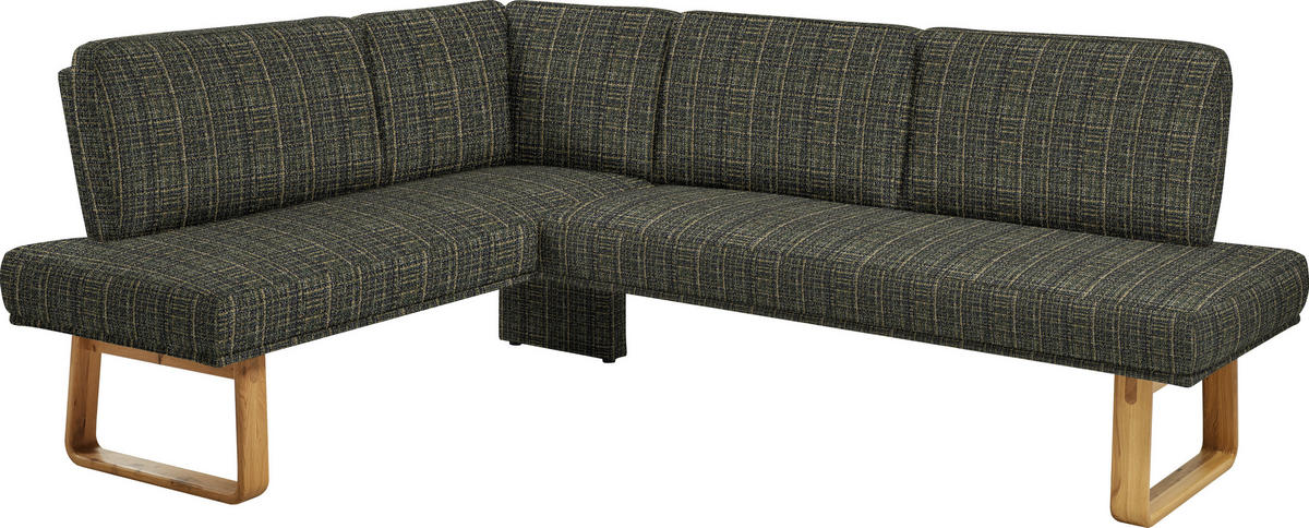 ECKBANK 174/280 cm  in Grün, Eichefarben  - Eichefarben/Grün, Design, Holz/Textil (174/280cm) - Dieter Knoll