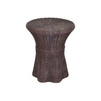 BEISTELLTISCH 44/44/51 cm Rattan massiv Braun rund  - Braun, Natur, Holz (44/44/51cm) - MID.YOU