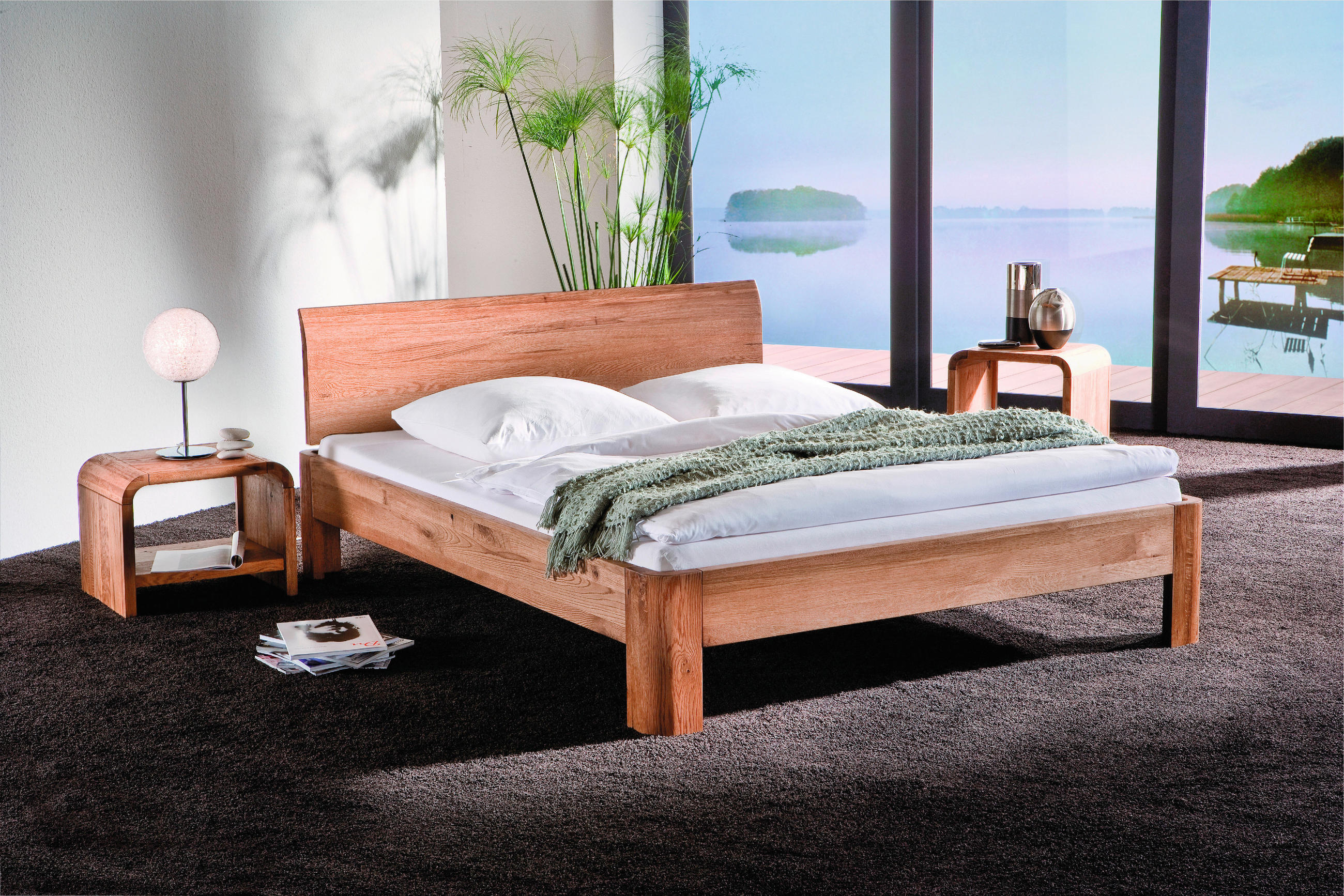 BETT 140/200 cm  in Eichefarben  - Eichefarben, Design, Holz (140/200cm) - Hasena