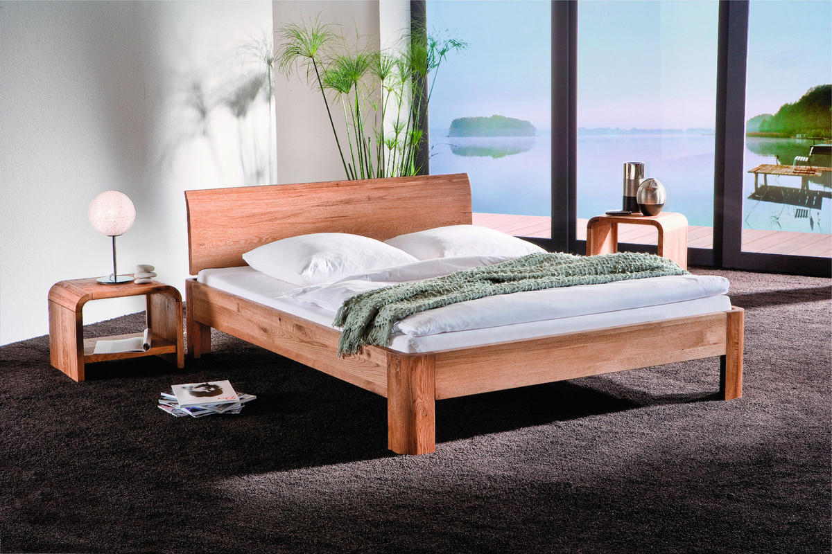 BETT 140/200 cm  in Eichefarben  - Eichefarben, Design, Holz (140/200cm) - Hasena