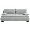 SCHLAFSOFA in Webstoff, Plüsch Hellgrau  - Hellgrau/Schwarz, Konventionell, Textil (203/72-96/98cm) - Novel