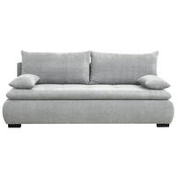 SCHLAFSOFA in Webstoff, Plüsch Hellgrau  - Hellgrau/Schwarz, Konventionell, Textil (203/72-96/98cm) - Novel