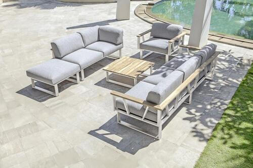 GARTENSITZKISSEN  - Grau, Design, Textil (75/14/75cm) - Zebra 