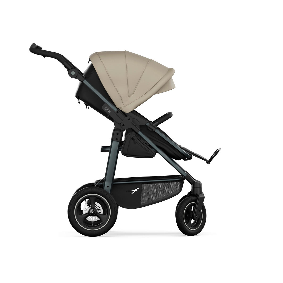KOMBIKINDERWAGEN  mono4 2-in-1 Kombikinderwagen  Sand  - Sandfarben/Schwarz, Basics, Textil/Metall (57/110/108cm) - TFK