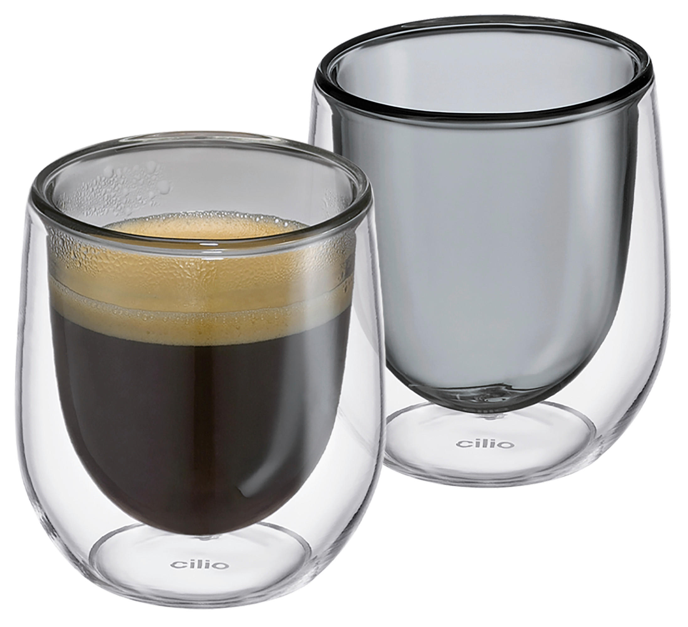 ESPRESSOGLÄSERSET VERONA  - Grau, KONVENTIONELL, Glas (6/6,5cm) - Cilio