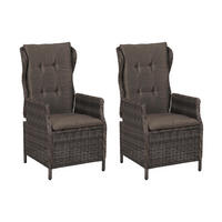 GARTENSESSEL-SET Stahl Grau  - Grau, KONVENTIONELL, Kunststoff/Textil (58/108/69,5cm) - Gardenson