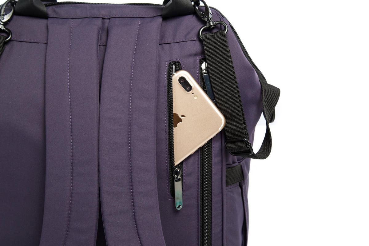 WICKELRUCKSACK Blackberry - Brombeere/Silberfarben, Basics, Textil (32/39/22cm) - Osann