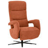 RELAXSESSEL in Textil Terracotta  - Terracotta/Schwarz, Design, Textil/Metall (71/112/83-176cm) - Beldomo Style