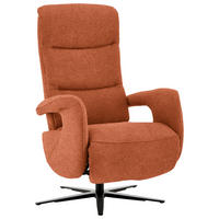 RELAXSESSEL in Textil Terracotta  - Terracotta/Schwarz, Design, Textil/Metall (71/112/83-176cm) - Beldomo Style