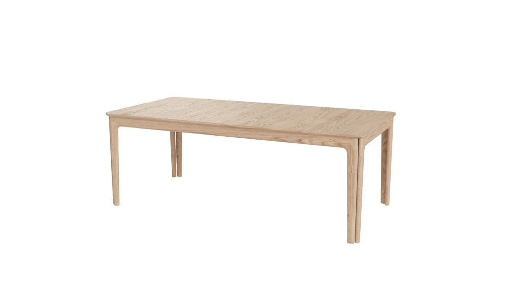 MATBORD 205-358/101/74 cm massivt trä  trä utdragbar, finns i olika träslag rektangulär ek Bianco  - ek Bianco, Klassisk, trä (205-358/101/74cm) - Skovby