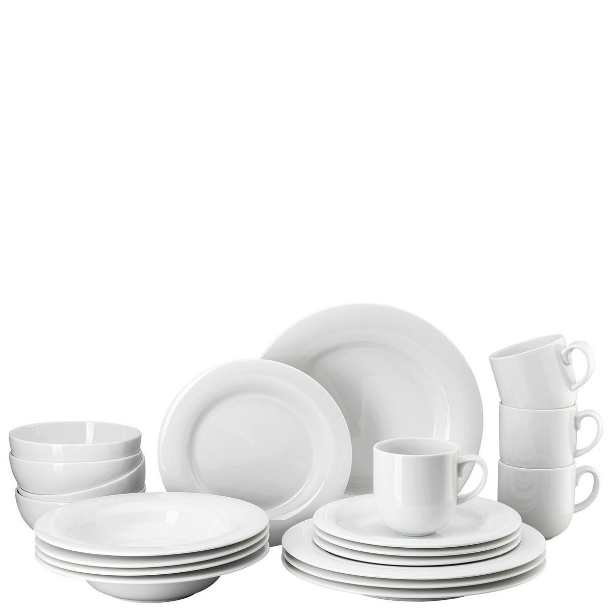 KOMBISERVICE Weiß Casina 20-teilig 4 Personen  - Weiß, Basics, Keramik (32/42/31cm) - Rosenthal