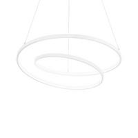 LED-HÄNGELEUCHTE Bianco 80/39/150 cm   - Weiß, Design, Kunststoff/Metall (80/39/150cm) - Ideal Lux