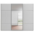 SCHWEBETÜRENSCHRANK 301/223/68 cm 3-türig Grau  - Chromfarben/Grau, KONVENTIONELL, Glas/Holzwerkstoff (301/223/68cm) - Novel