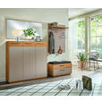 GARDEROBE 5-teilig  in 215/195/40 cm  - Taupe/Eichefarben, Design, Glas/Holz (215/195/40cm) - Novel