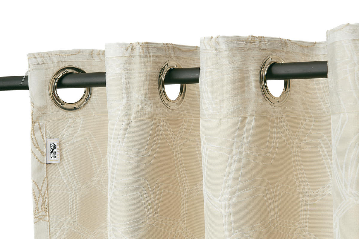 ÖSENSCHAL SW-Turn blickdicht 140/250 cm   - Beige/Creme, Design, Textil (140/250cm) - Schöner Wohnen