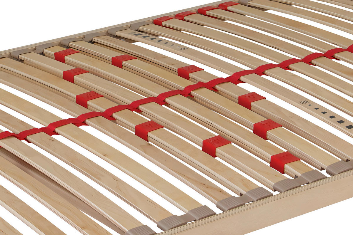 LATTENROSTSET 200/200 cm Mittelzone verstellbar, Birke  - Naturfarben, Basics, Holz (200/200cm) - Xora