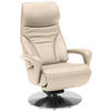RELAXSESSEL in Leder Beige, Hellbraun  - Hellbraun/Edelstahlfarben, Design, Leder/Metall (75/117/88cm) - Dieter Knoll