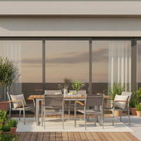 ZOSTAVA ZÁHRADNÉHO NÁBYTKU drevo, kov, textil - farba akácie/sivá, Romantik / Landhaus, kov/drevo (90/150/74cm) - Gardenson