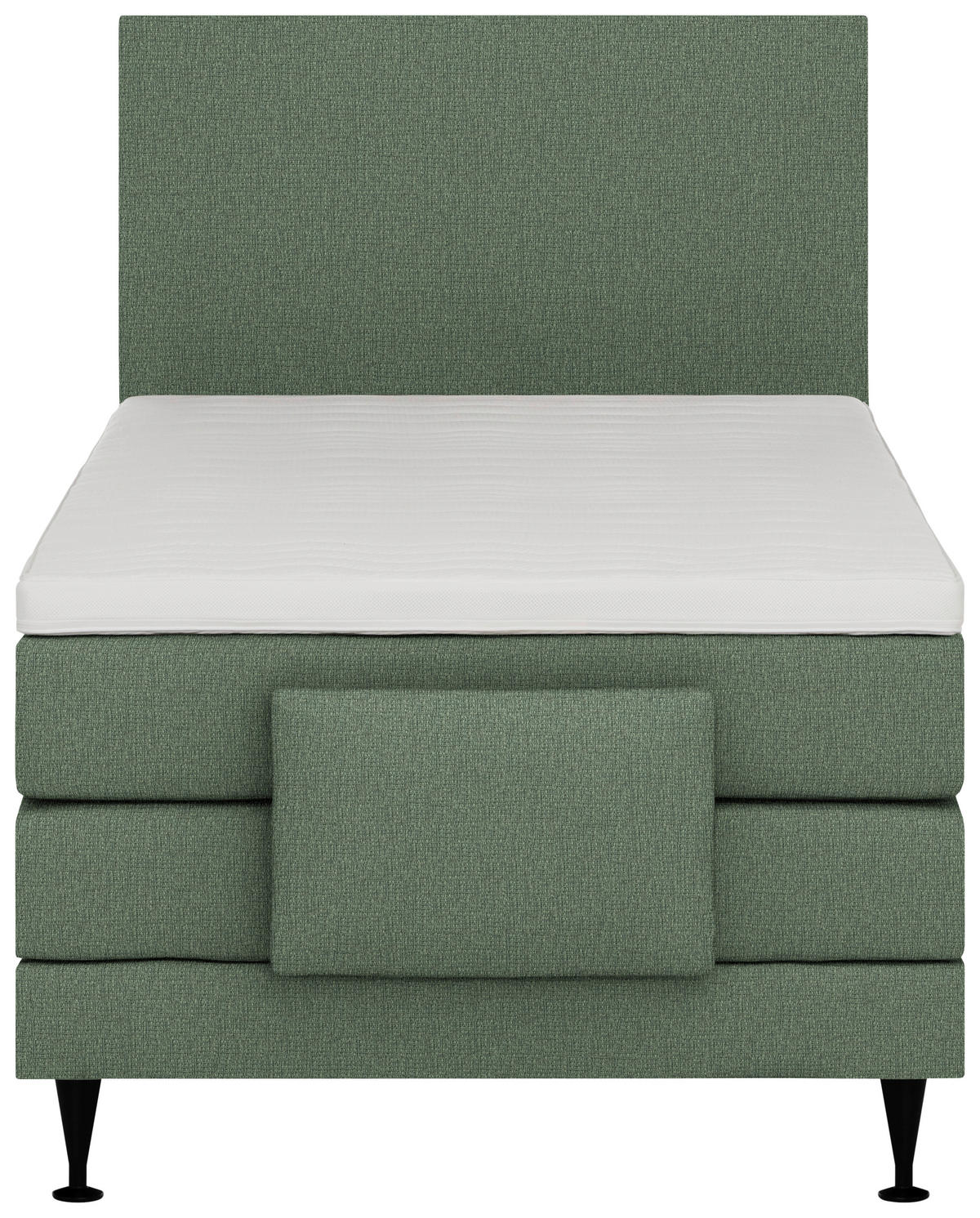 BOXSPRINGBETT 120/200 cm,  in Graugrün, Matratze, Topper, motorische Verstellbarkeit, Fernbedienung, H5 = hart  - Schwarz/Graugrün, KONVENTIONELL, Holzwerkstoff/Textil (120/200cm) - Welnova