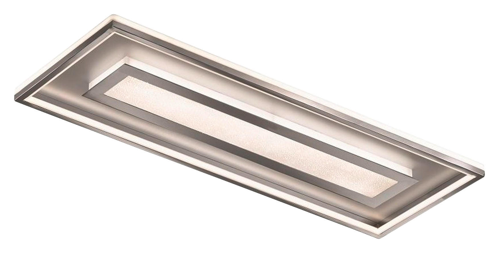 LED-DECKENLEUCHTE    110/40/8 cm  - Chromfarben/Alufarben, Design, Metall (110/40/8cm)