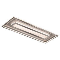 PLAFONNIER LED    110/40/8 cm  - Chromfarben/Alufarben, Design, Metall (110/40/8cm)