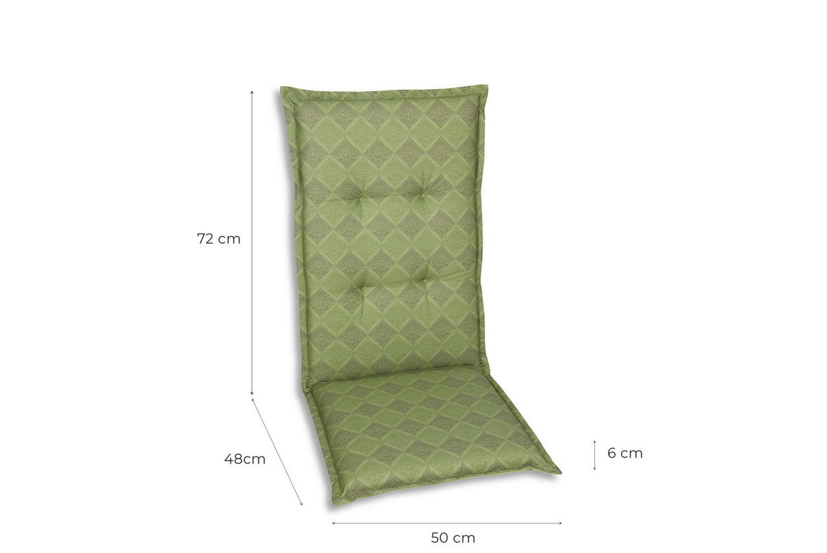 SESSELAUFLAGENSET Raute  - Grün, Basics, Textil (50/6/120cm)