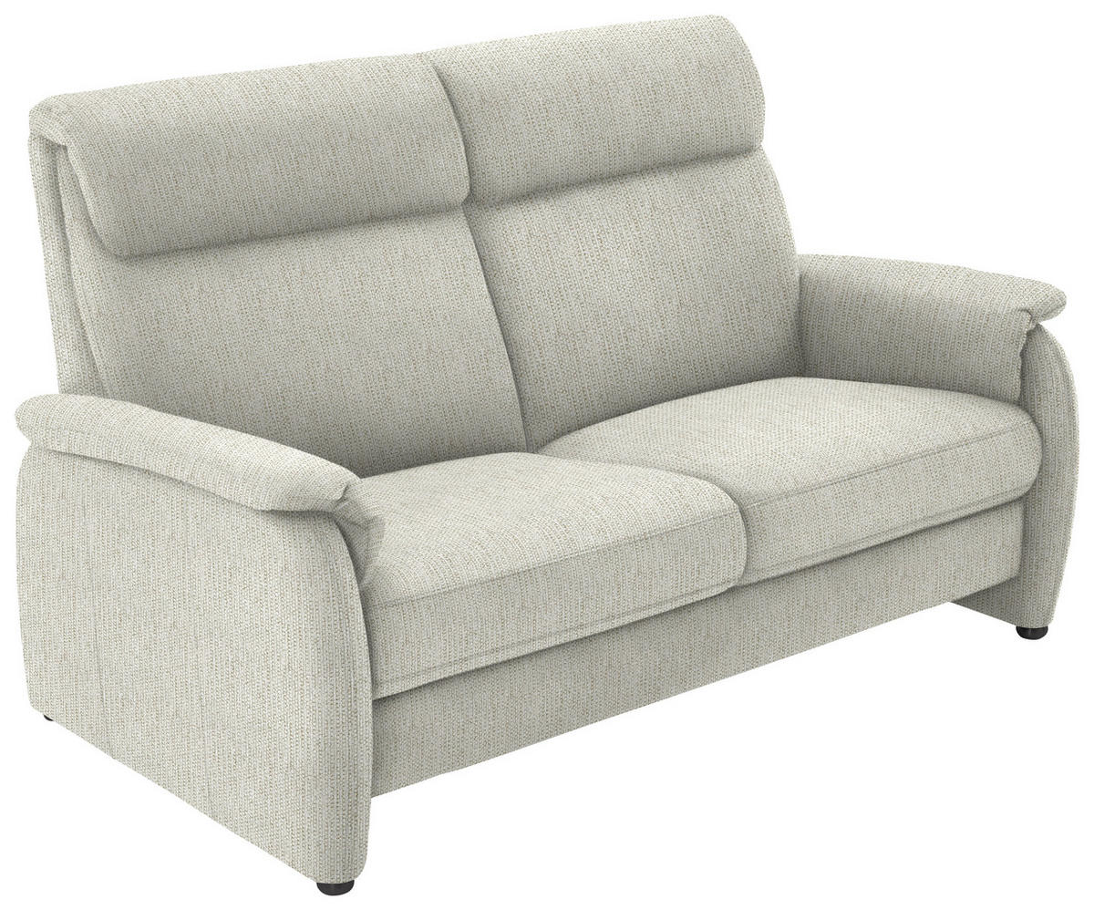 2,5-SITZER in Flachgewebe Naturfarben  - Schwarz/Naturfarben, KONVENTIONELL, Textil/Metall (178/107/97cm) - Pure Home Comfort
