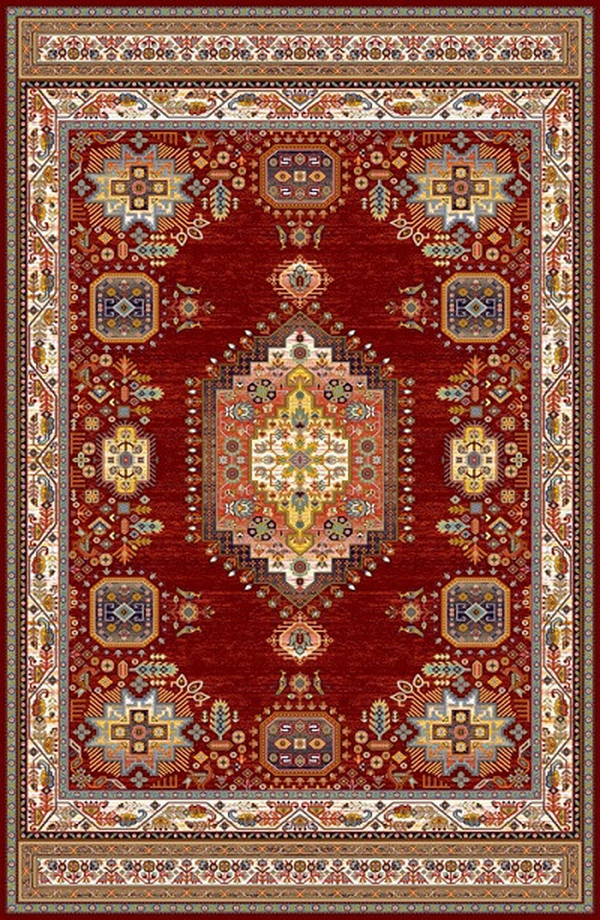 TKANI TEPIH  crvena     - crvena, Lajfstajl, tekstil (200/300cm) - Cazaris