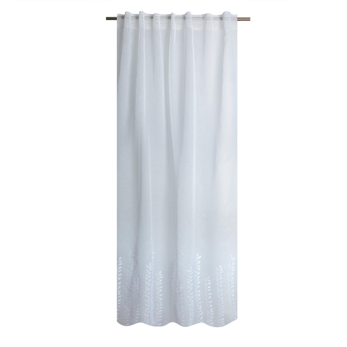 FERTIGVORHANG  transparent   140/280 cm  - Weiß, Basics, Textil (140/280cm)