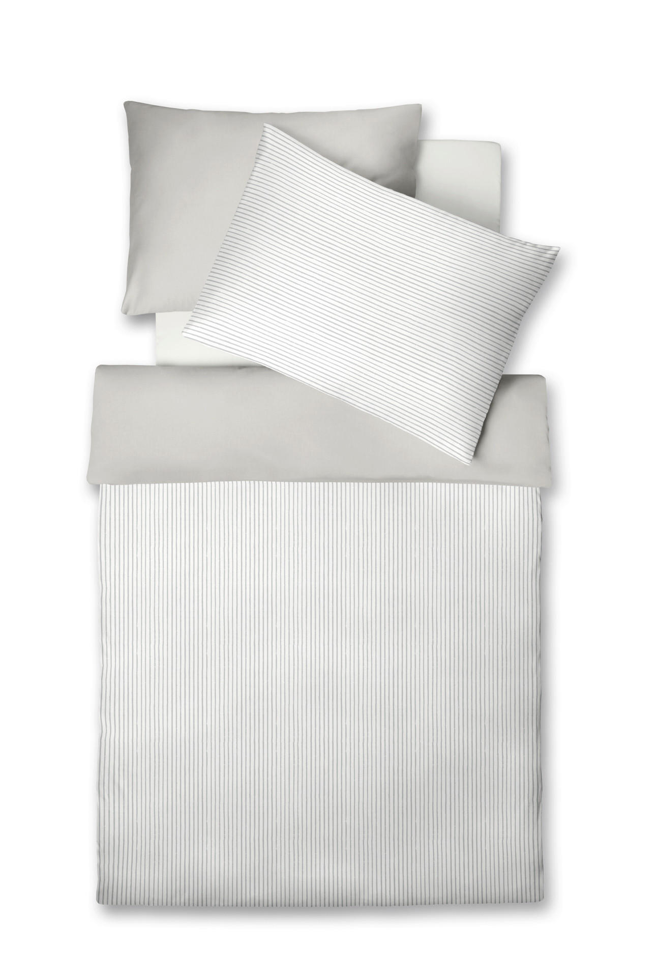BETTWÄSCHE 2-teilig Leinenoptik 140/220 cm  - Sandfarben, Basics, Textil (140/220cm) - Fleuresse