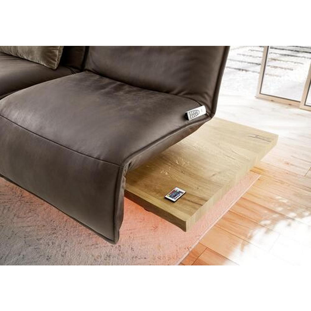 Thumbnail - Koinor Zweisitzer-Sofa, Dunkelbraun, Leder, Echtleder, Anilinleder, Balkeneiche, furniert, Uni, 2-Sitzer, 240x63x115 cm,...