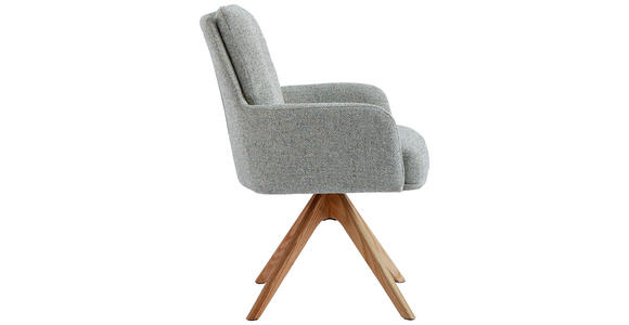 ARMLEHNSTUHL in Webstoff - Eichefarben/Beige, Design, Holz/Textil (60,5/67/88cm) - Novel