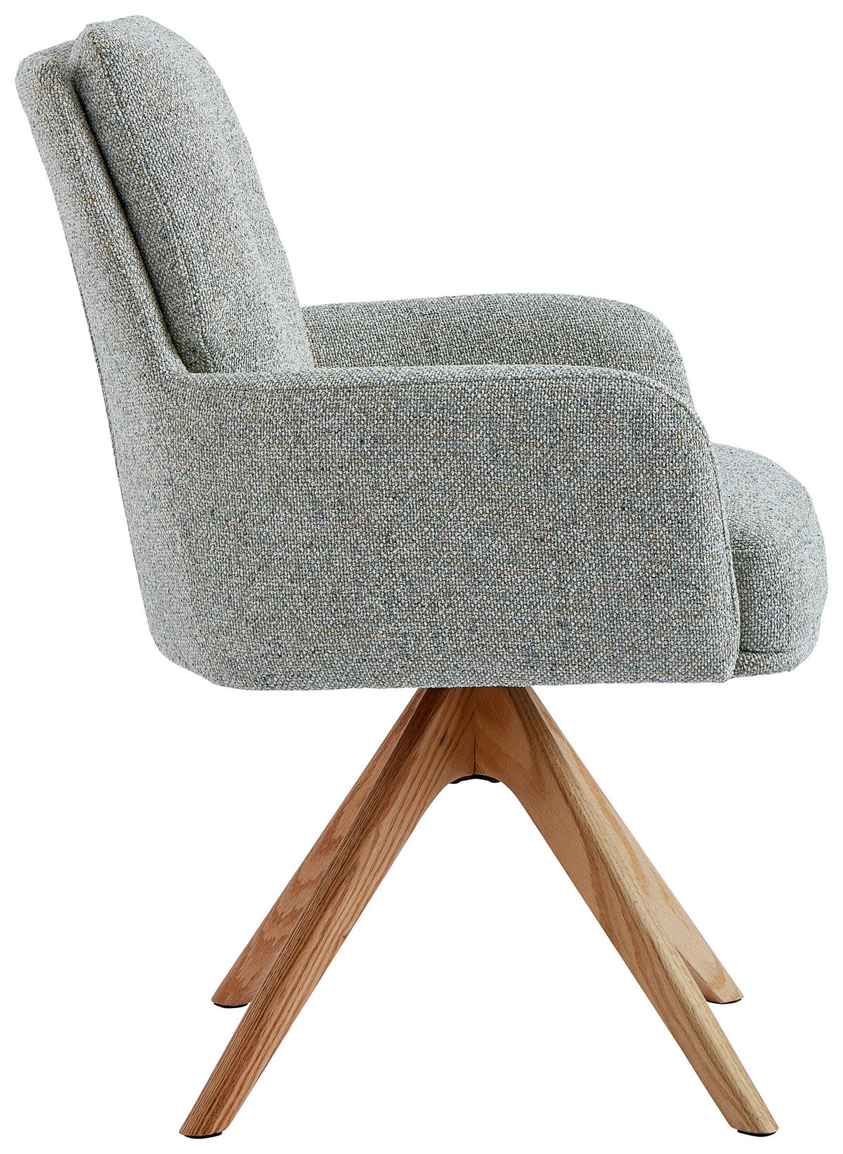 ARMLEHNSTUHL  in Webstoff  - Eichefarben/Beige, Design, Holz/Textil (60,5/67/88cm) - Novel