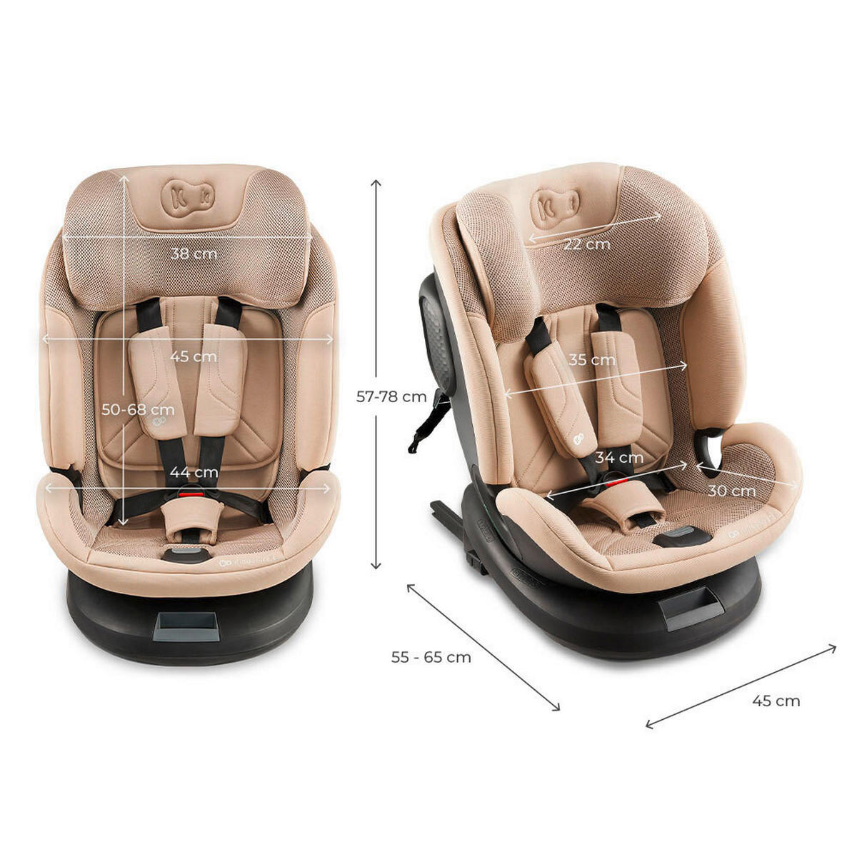 NOSILJKA ZA BEBE   - bež, Basics, tekstil/plastika (56/66/46cm) - kinderkraft