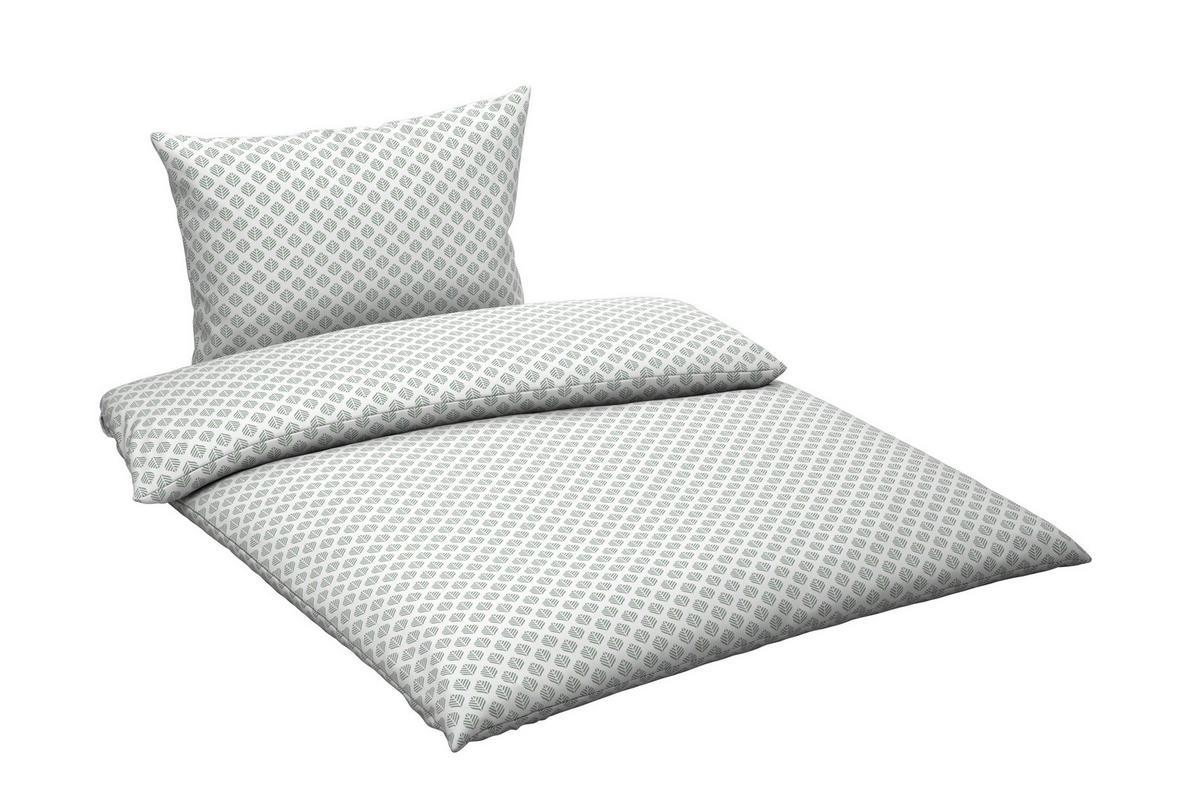BETTWÄSCHE 2-teilig Flanell 140/200 cm  - Grün, KONVENTIONELL, Textil (140/200cm) - Esposa