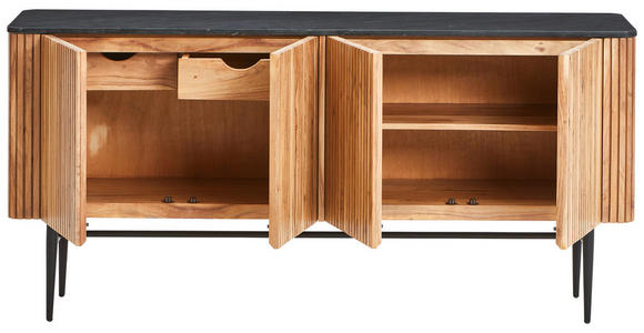 SIDEBOARD 170/80/40 cm  - Schwarz/Akaziefarben, LIFESTYLE, Holz/Stein (170/80/40cm) - Landscape