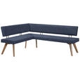 ECKBANK 170/200 cm  in Dunkelblau, Wildeiche  - Wildeiche/Eichefarben, Design, Holz/Textil (170/200cm) - Venda
