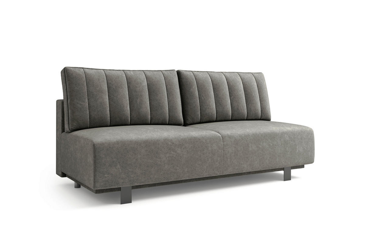 SCHLAFSOFA OLIVIO Velours Anthrazit  inkl. Bettkasten, Schlaffunktion  - Anthrazit/Schwarz, Basics, Holz/Textil (200/90/95cm) - Livetastic