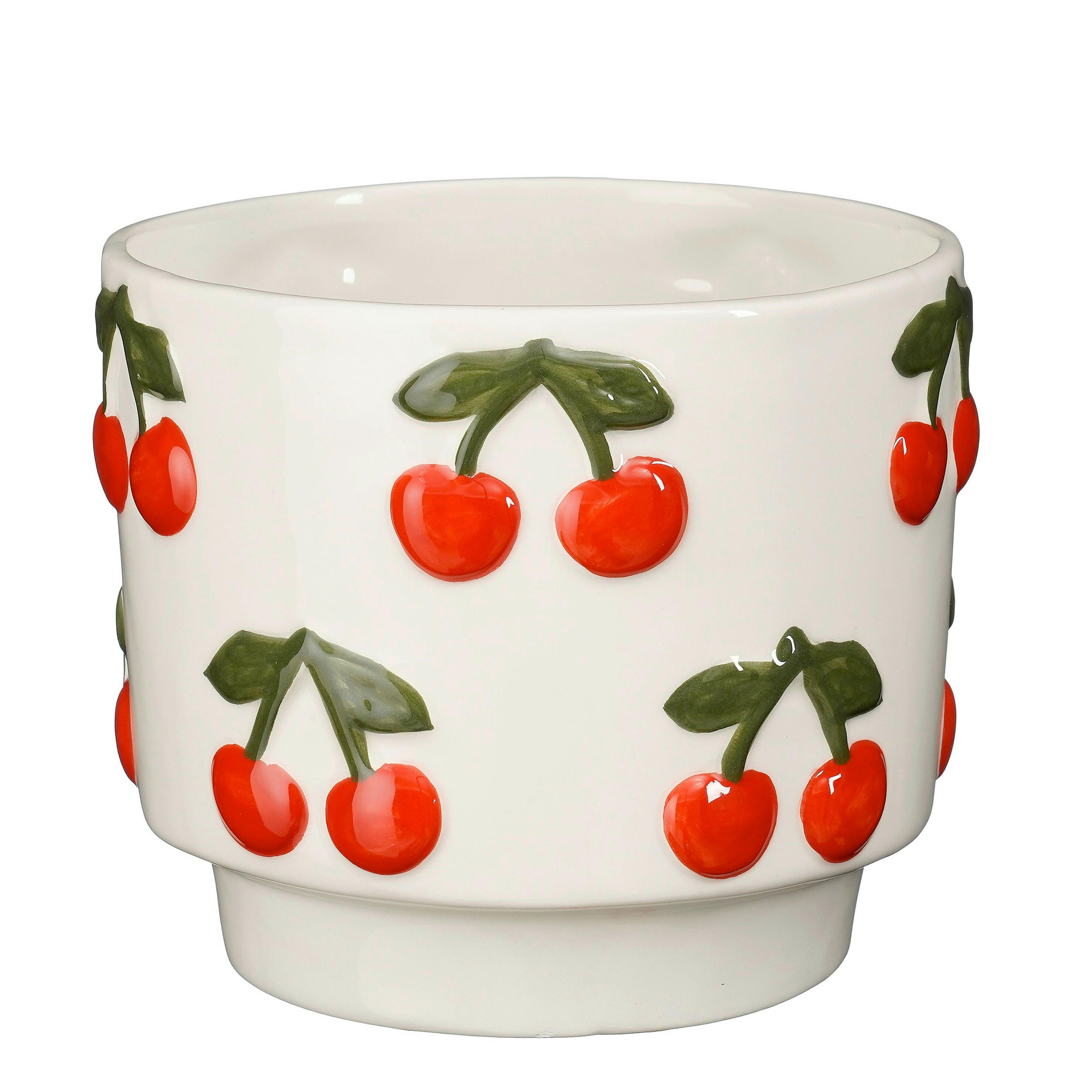 VAZA     keramika  - crvena, Osnovno, keramika (15.5/15.5/13.5cm)