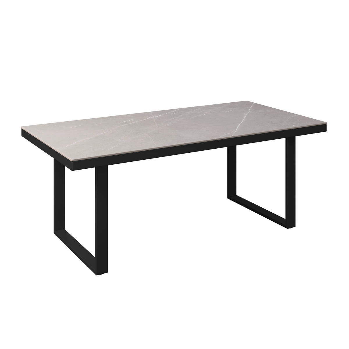 LOUNGEGARNITUR 4-teilig   210/80/86 cm Aluminium  - Anthrazit/Grau, LIFESTYLE, Stein/Textil (210/80/86cm) - Ambia Garden