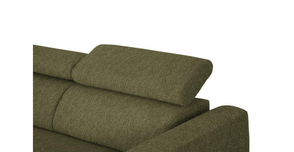 ECKSOFA in Webstoff Olivgrün 205/280 cm - Schwarz/Olivgrün, Design, Textil/Metall (205/280cm) - Xora