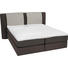BOXSPRINGBETT 180/200 cm in Grau, Dunkelbraun - Dunkelbraun/Alufarben, KONVENTIONELL, Kunststoff/Textil (180/200cm) - Bentley BOXSPRINGBETT 180/200 cm in Grau, Dunkelbraun - Dunkelbraun/Alufarben, KONVENTIONELL, Kunststoff/Textil (180/200cm) - Bentley